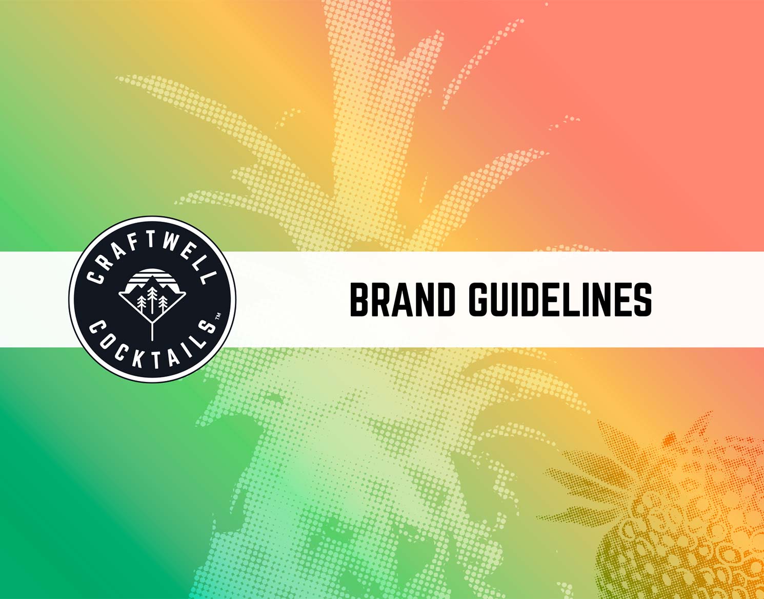 Craftwell Cocktails brand guidelines cover page